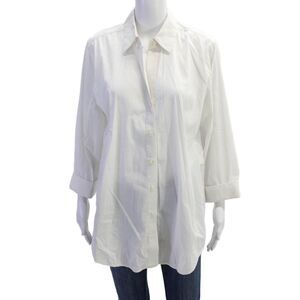 Paper White Womens Long Sleeve Top Size 12